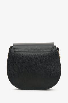Women's black crossbody bag made in Italy.