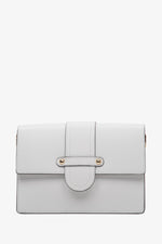 White Leather Women's Shoulder Bag Estro ER00112994