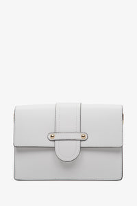 White Leather Women's Shoulder Bag Estro ER00112994