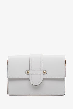 White Leather Women's Shoulder Bag Estro ER00112994