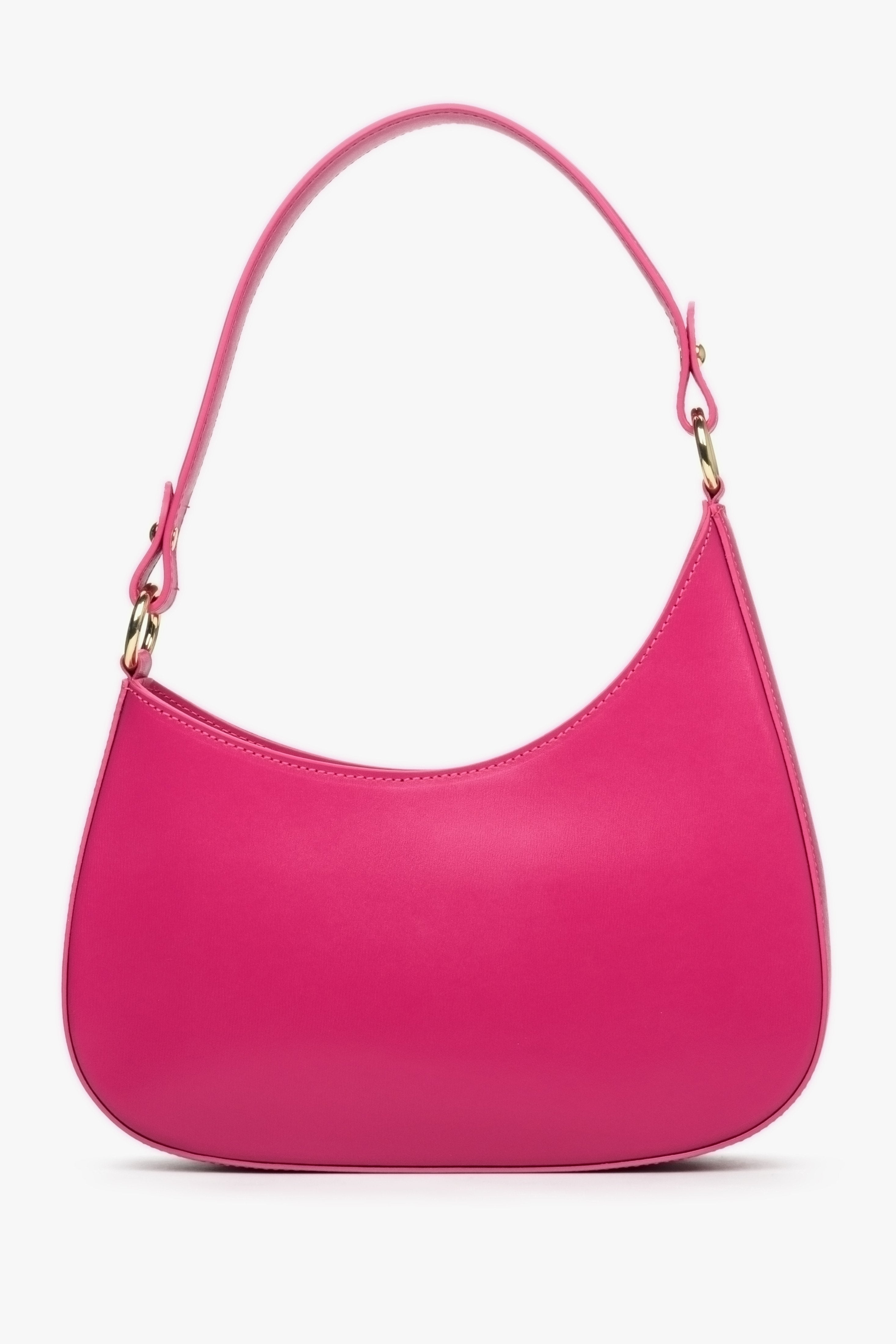 Pink leather bag best sale