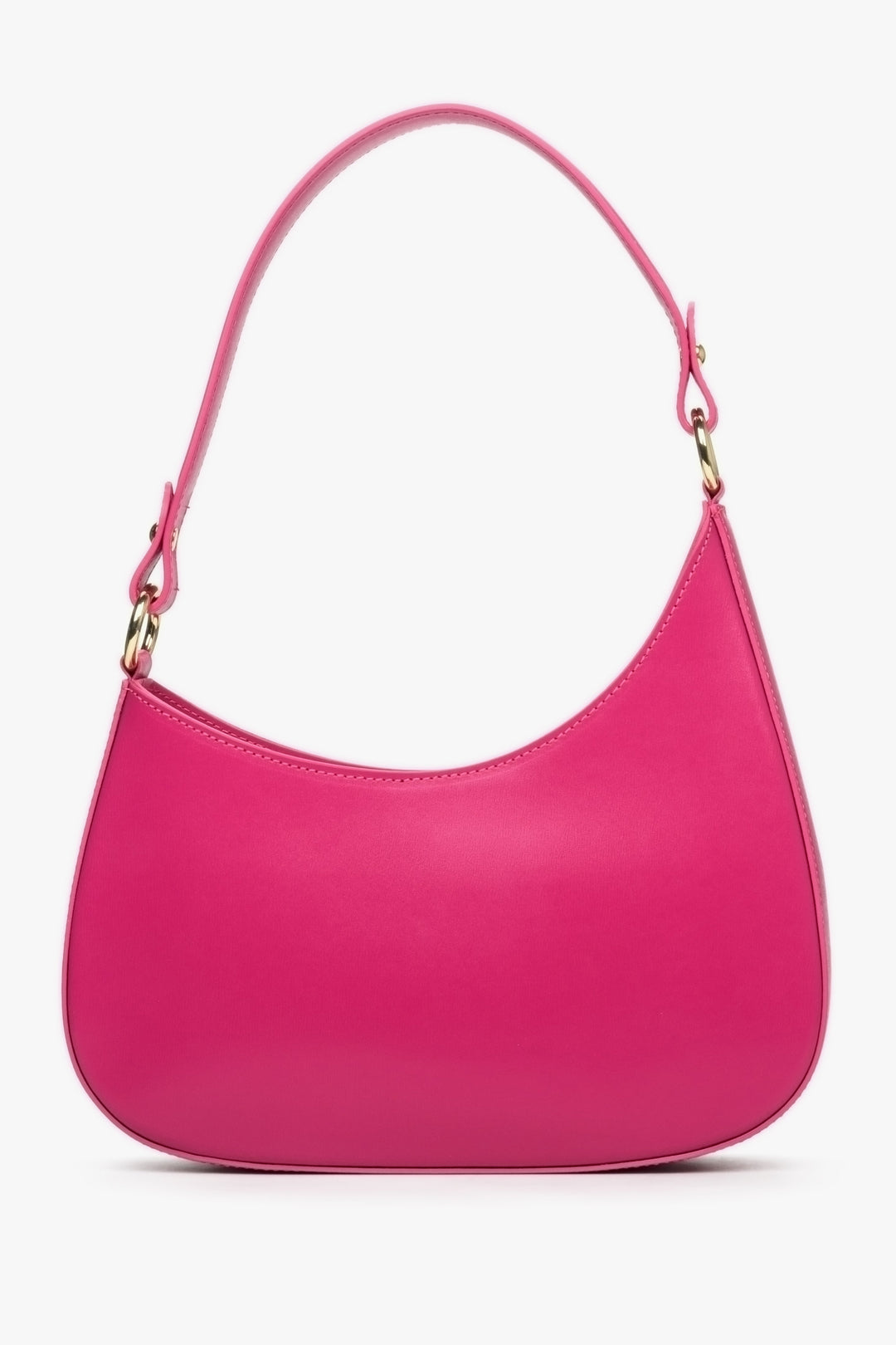 Estro women's handbag in pink natural leather sewn in Italy.