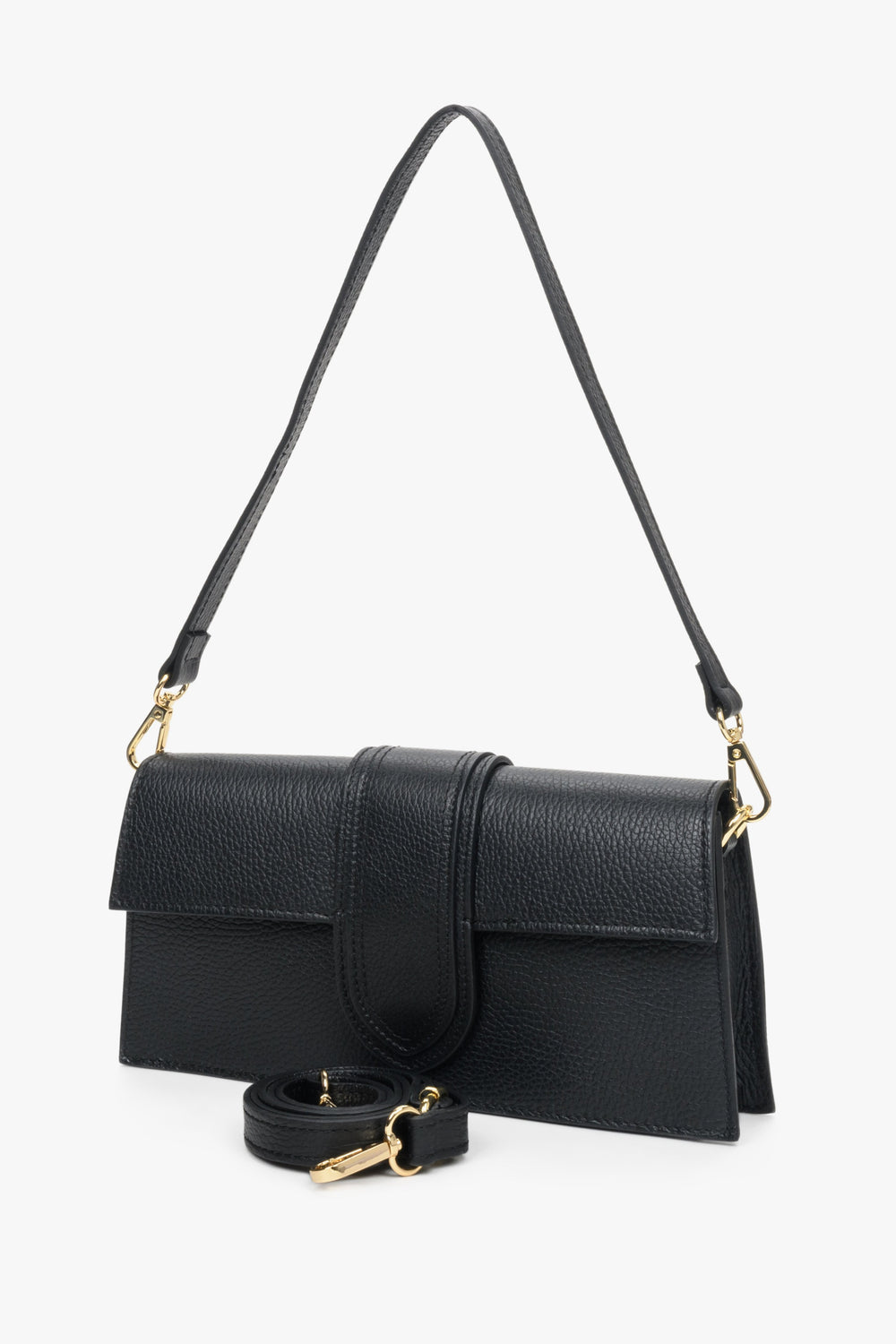 Black Women's Leather Handbag Estro ER00112902